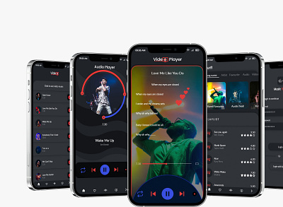 Eye catching music apps ui design