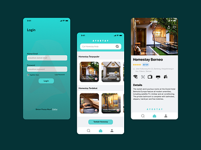 Mobile Design - Homestay App (Ayostay)