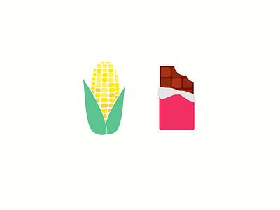 Corn and Chocolate Icons chocolate corn icon