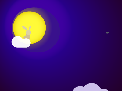 Moon Festival moon rabbit sky