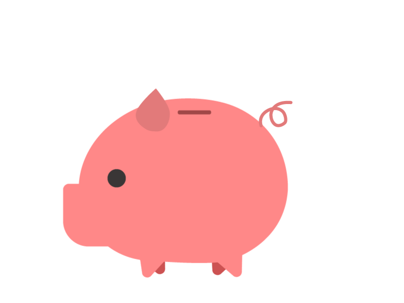 Walking Piggy adobe after effect coin graphic pig piggy bank walking