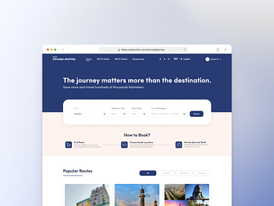 Circular Journey Web App for Indian Railways interaction design interface design ui user experience web app