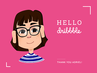 Hello Dribbble character design hello dribbble