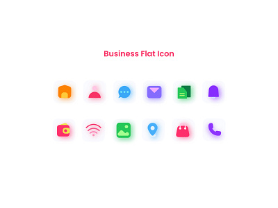 Business Flat Icon branding design designer designer ui graphic design icon iconset illustrator logo ui ui design ui designer uiux design
