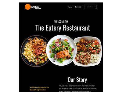 Restaurant web UI branding design graphic design ui