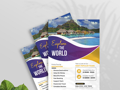 Holidays Travel And Tour Flyer Template Design