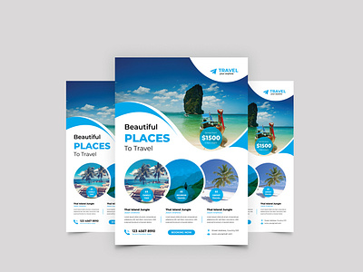 Holidays Beautifull Place Travel And Tour Flyer Template Design