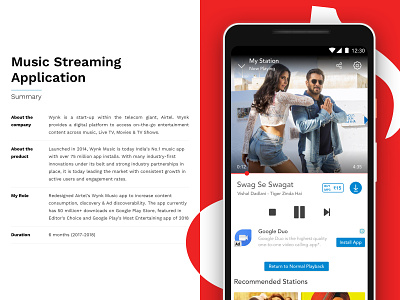 Wynk Music - Music Streaming Application airtel app clean gaana music play player redesign sound spotify streaming ui wynk music