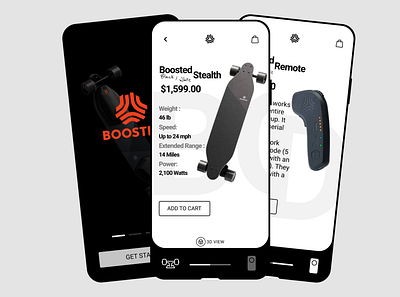 B O O S T E D app design figma ui ux