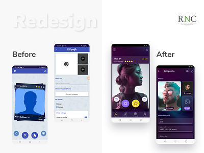 Dating App Redesign app branding design mobile prototype ui ui design ux wireframes