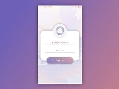 Sign in screen app human in interface ios iphone login mobile prototyping sign ui ux