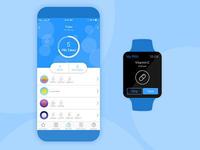 PillTaker mobile app android application design health healthcare ios medicare medication medicine pill ui ux