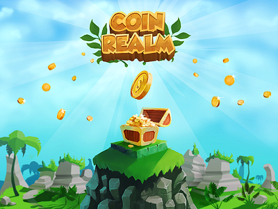 Coin Realms chest coin game gold jungle mobile realms rock