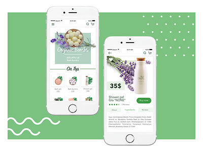 Cosmetic Eco Shop - mobile app app cosmetic eco green mobile natural organic plants shop store user friendly