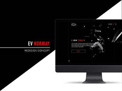 EV Norway - redesign concept animation black car eco electric car geometry redesign style tesla website