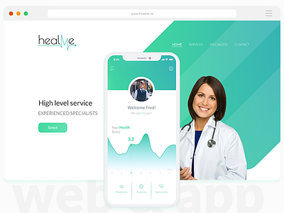 HealthMe communication doctor ehealth healthcare medical platform telemedicine ui ux