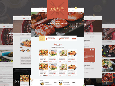 [FREE PSD] Michello - Restaurant WordPress Theme for WooCommerce