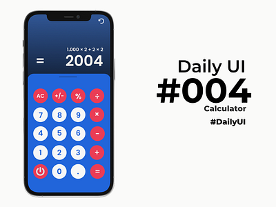 Daily UI  #004 :: The Calculator