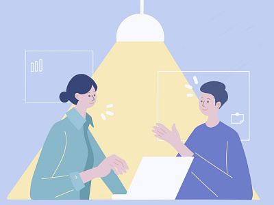Communication in teamwork graphic design illustration