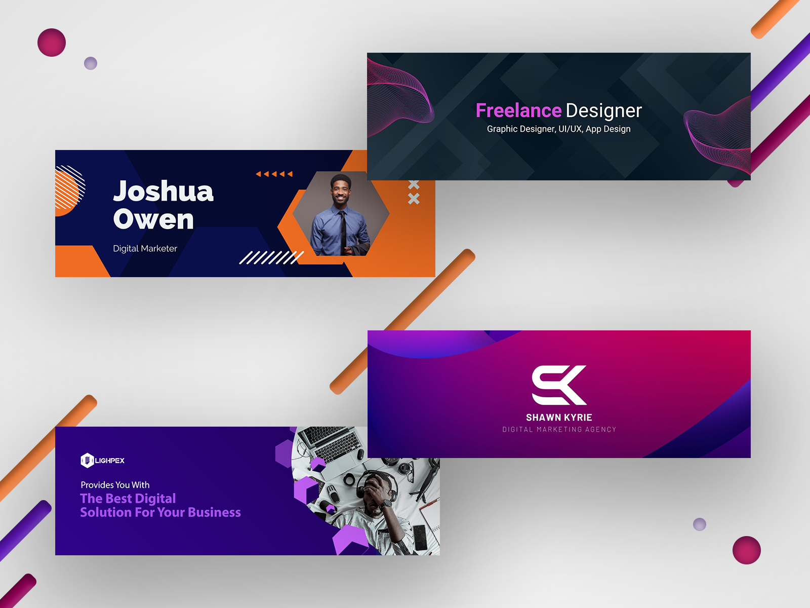 Twitter banners by Mark Agyemang on Dribbble