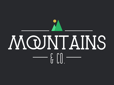 Mountains&Co. flat image logo mountains photoshop psd typography