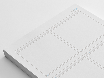 Sneakpeekit Sketch Sheets - 4 up browsers browser mockup paper responsive sheet sketch sketch sheets web design wireframe