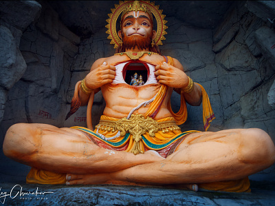 Statue of Lord Hanuman graphic design photography