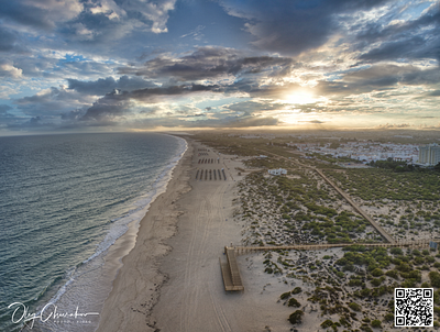 Algarve. 2022. Sunset dji drone photography