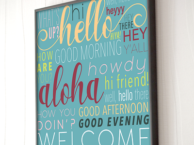 Greetings design poster typography