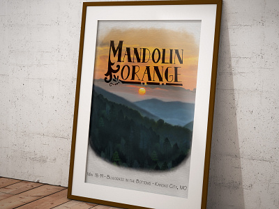 Mandolin Orange Concept Poster design illustration poster typography