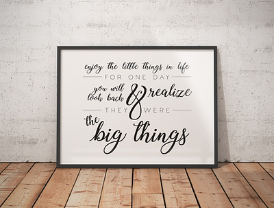 The Little Things design poster typography