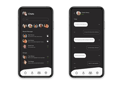 Daily UI 013 _ Direct Messaging Page design ui ux
