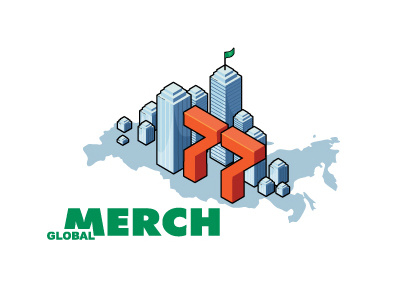 Global Merch advertising art company concept convenience design infographics merchandising personnel trade training vector