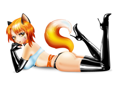 Fox-girl art character design fox game girl graphic mobile sketches vector