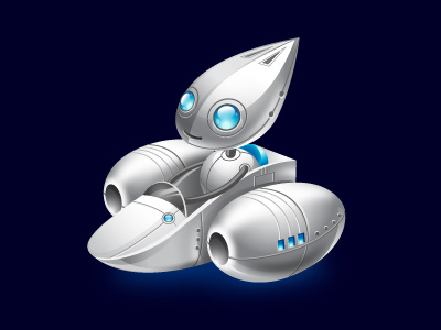 Space babies art characters cute design game portal robots small space vector