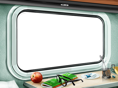 Train window 2d application art background game graphics illustration mobile train vector window