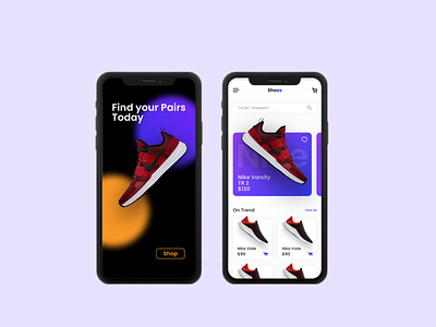 Basic Shoe App adobe xd adobe xd app adobe xd design app app design design shoe app ui ui ux