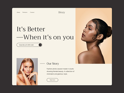 Beauty Website Design adobe xd adobe xd app adobe xd design adobe xd web branding design figma design illustration logo ui web design website design