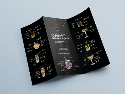 Cocktail Anatomy. menu design