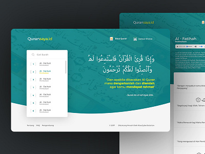 Quransaya.id redesign clean desktop mockup quran ui uidesign uiux ux uxdesign