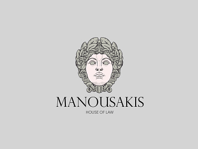 Manousakis branding design god greece house illustration law logo