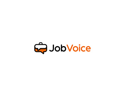 JobVoice app bag branding chat design illustration job logo voice