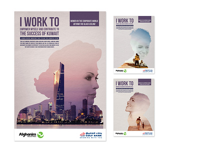 Women empowerment posters art direction graphic design