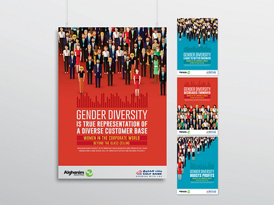 Gender diversity posters art direction graphic design