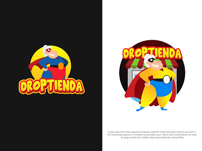Mascot based logo design for Retail shop.