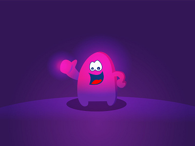 Say Hello To Glowing Creature. 2d icon 3d icon creature creature icon dribbble dribble flat glow glowing hello dribble icon illustrator illustrator art illustrator sketch modren art say hi sketch