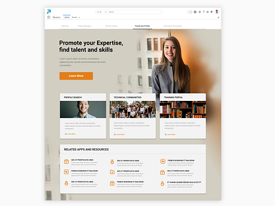 Intranet Portal - People and Profiles Tab branding graphic design ui