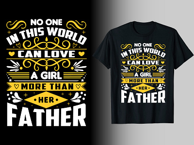 Father's Typography T-Shirt Design