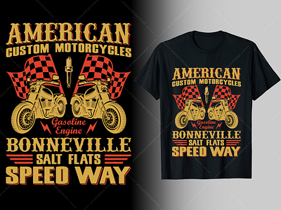 American Custom Motorcycles T-Shirt Design