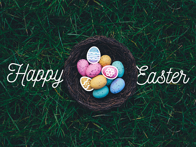 Happy Easter Line Illustration Embellishment | Oak Group